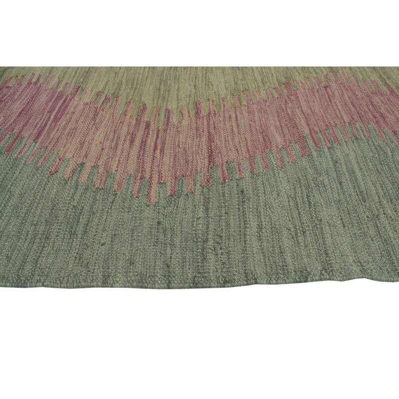 Hand-Woven Winchester Kilim Jasiah Grey/Purple Rug - 3'3" x 4'11"