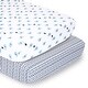 preview thumbnail 1 of 1, PSP 2pk Sheets Blue Elephant/Navy Tribal Stripe