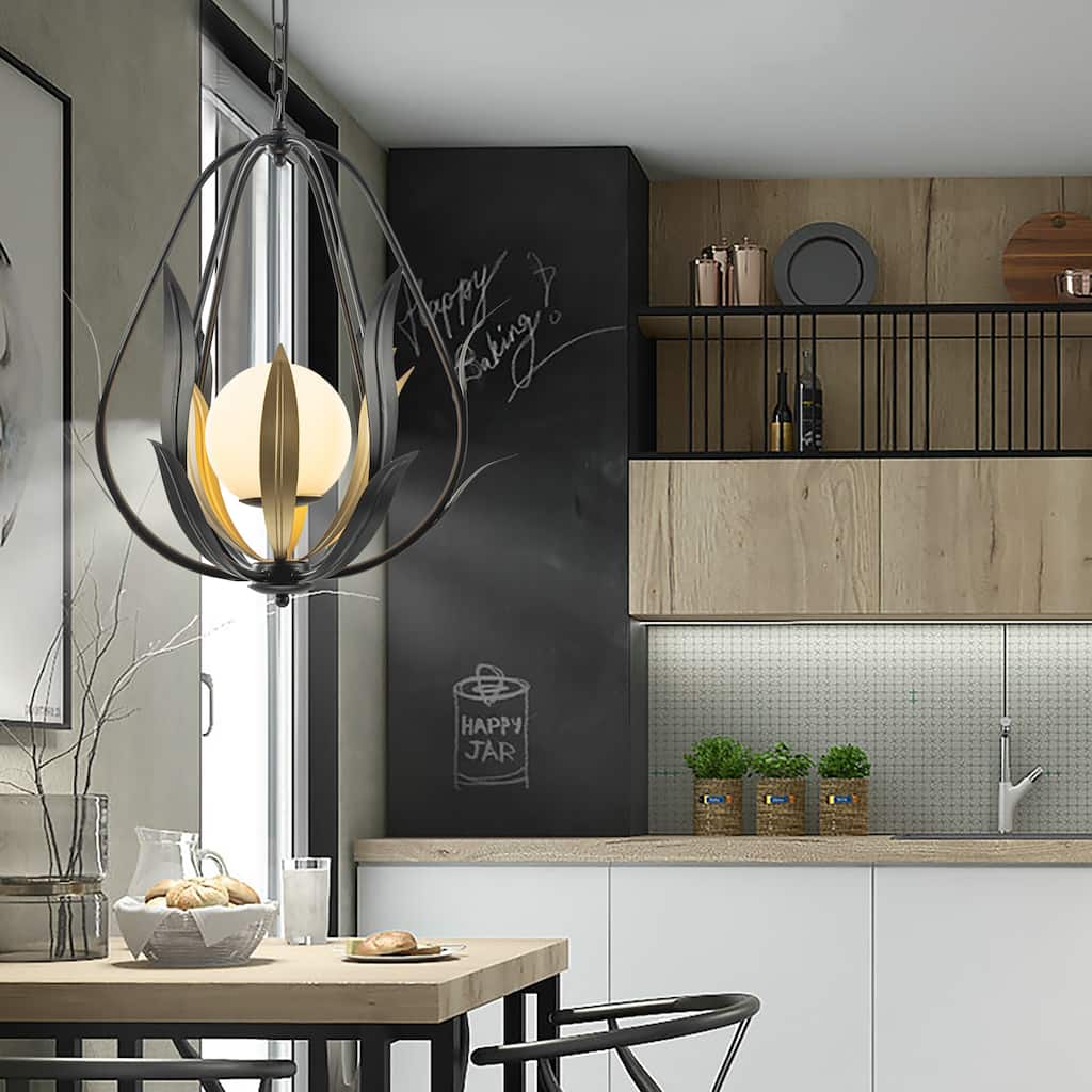 Elora 1-Light Kitchen Pendant Light for Foyer and Entryways - 10 In.Wide