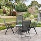 preview thumbnail 6 of 8, Costway 4PCS Patio Folding Dining Chair Recliner Adjustable Black