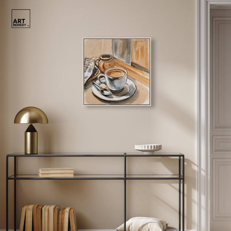 Sunday Coffee Canvas by Art Remedy
