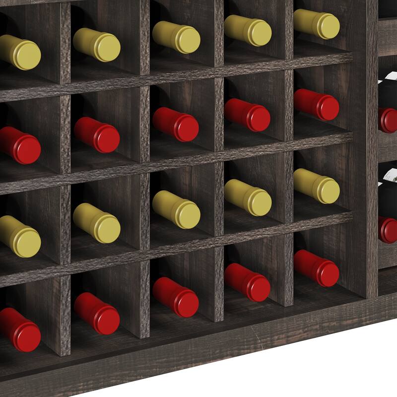 Moasis Wine Bar Cabinet with LED Light and Power Outlet