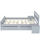 preview thumbnail 63 of 62, Platform Bed with Headboard and Storage Drawers & 2 Bedside Tables, Bedroom Wood Bed Frame for Kids Teens Girls Boys