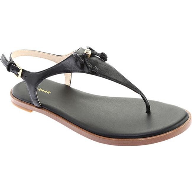 Shop Cole Haan Women S Findra Thong Sandal Black Leather