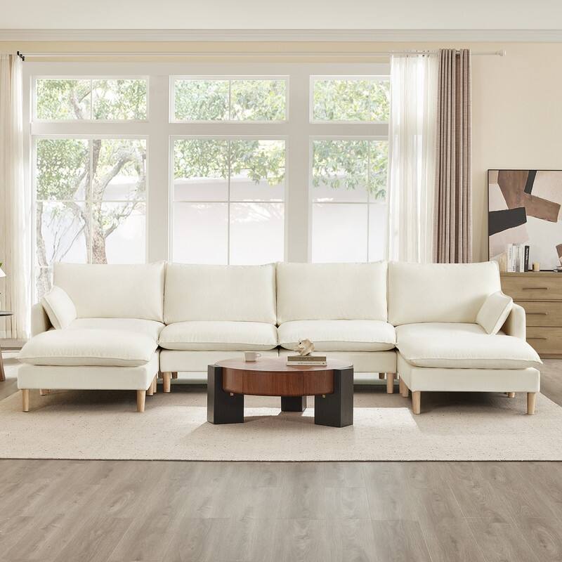 Spruce & Spring Oversized Couch Modular Sectional Sofa for Living Room