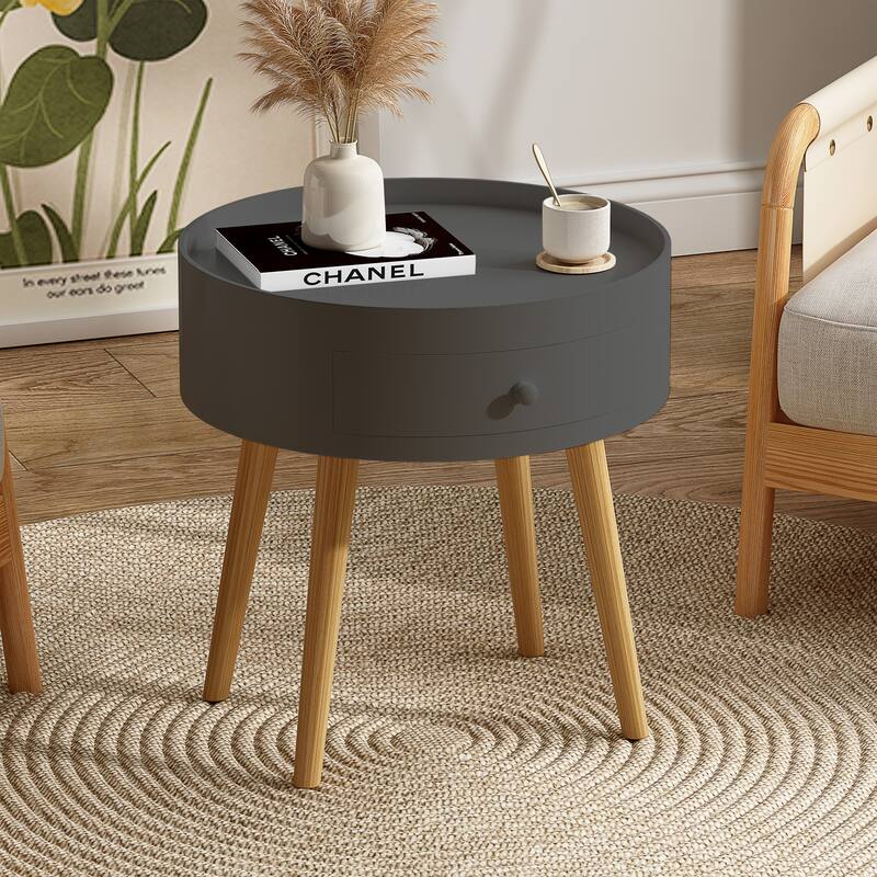Modern Coffee Table with Drawer Side Table for Living Room