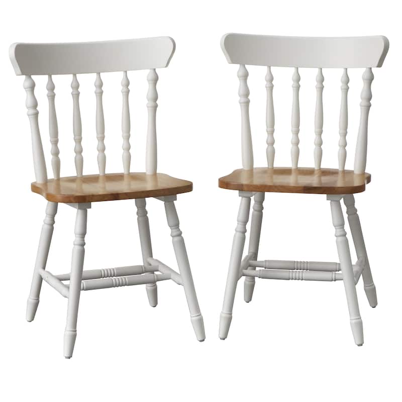 Lifestorey Isabella Solid Wood Spindleback Dining Chair (Set of 2)