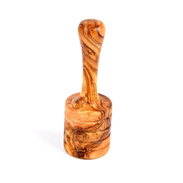 slide 1 of 3, Potato Smashers Olive Wood Potato Masher & Meat Tenderiz - 9"