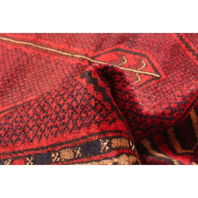 ECARPETGALLERY Hand-knotted Teimani Red Wool Rug - 3'1 x 4'8