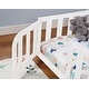 preview thumbnail 11 of 12, COSTARS Toddler Floor Bed with Rails for Kids, Montessori Wooden Twin Bed Frame with Door, Low to Ground
