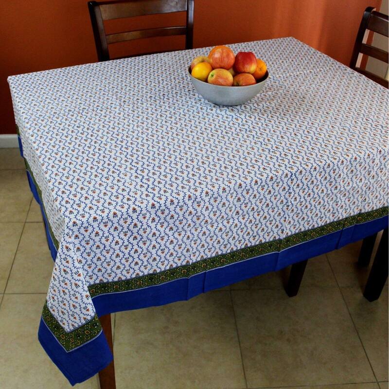 Exquisite Floral Vine Cotton Tablecloth Collection