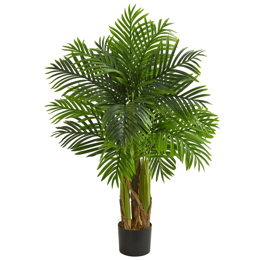 Modern Artificial Palm Tree - 48" Indoor Greenery Decor, Minimalist Design, Lush Fronds, Home Office Accent