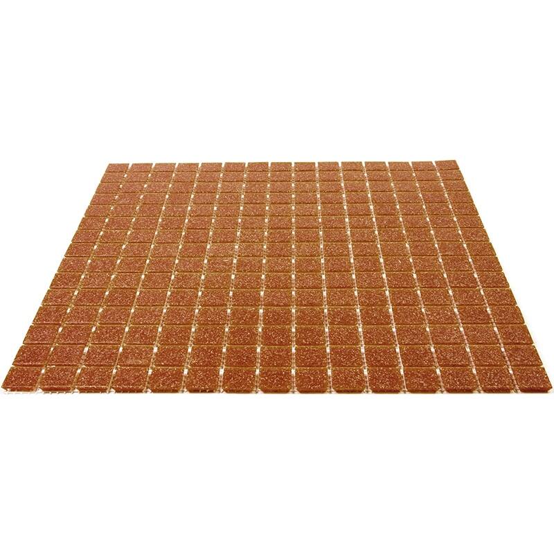 Apollo tile 12" x 12" Dune Glossy Apricot Red Glass Tile (20 sq ft/case) - 20 Pack
