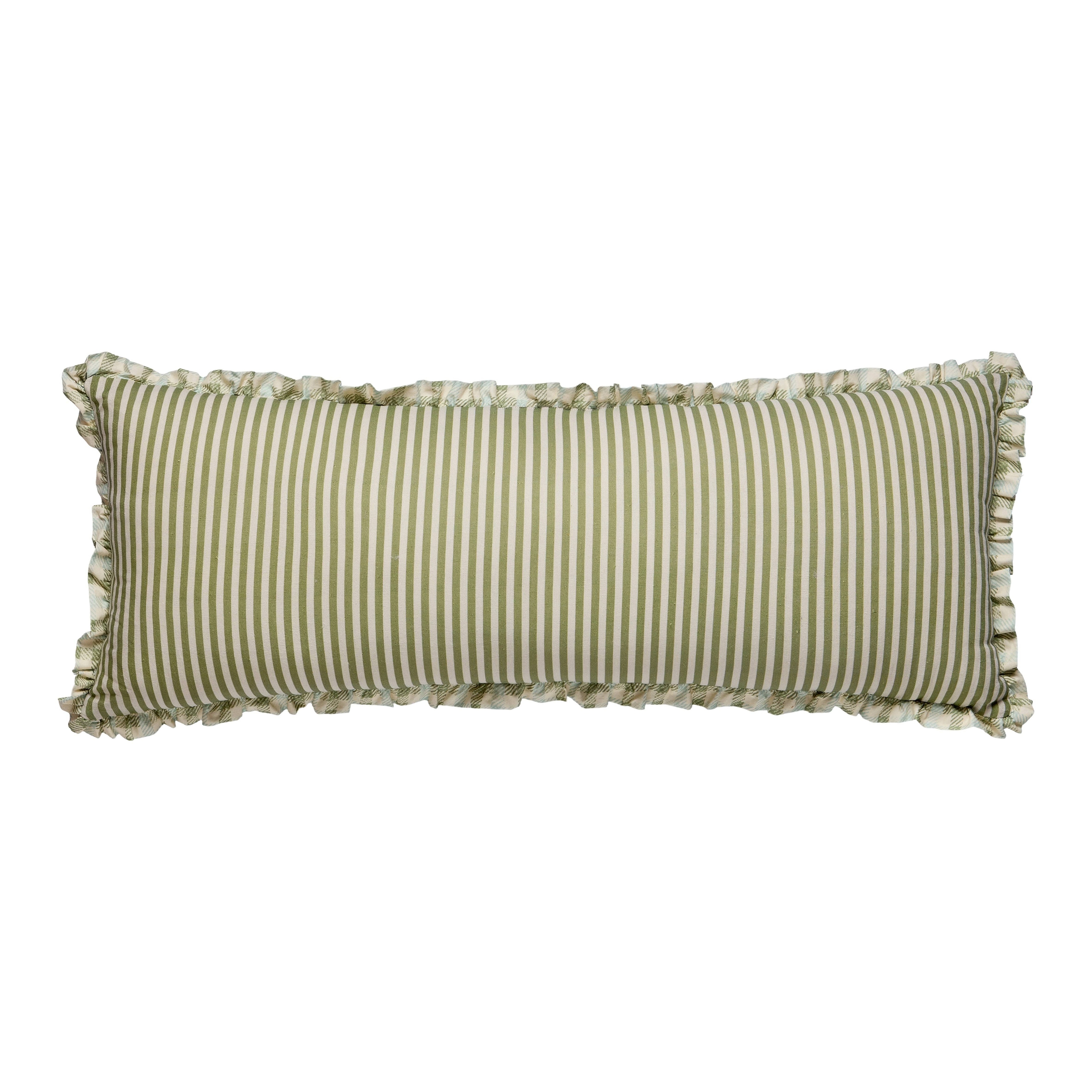 Spartina 449 Japonica Bird Oblong Striped Decorative Pillow