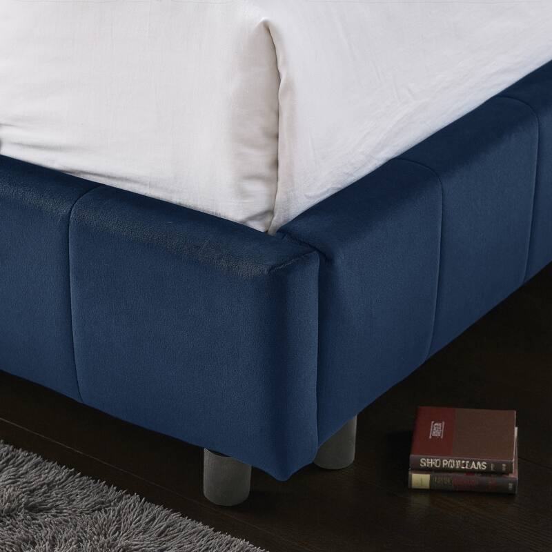 Full Size Velvet Upholstered Tufted Daybed Frame with Backrest and Armrest, Mid-Century Sofa Bed for Bedroom or Living Room