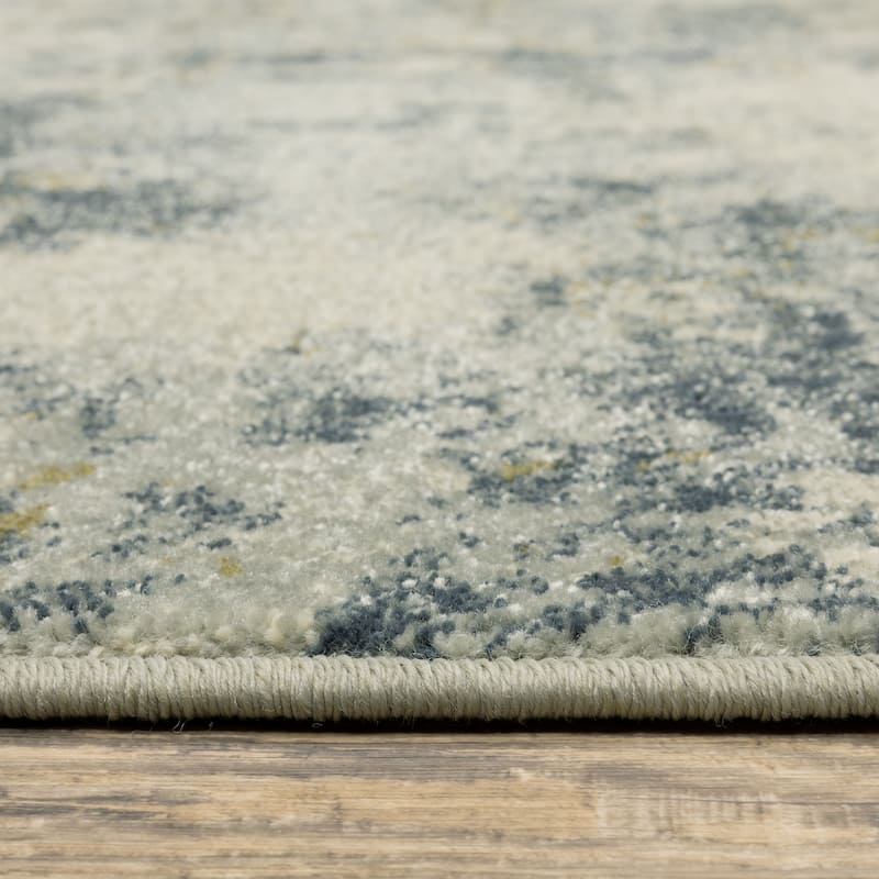 Style Haven Bassel Distressed Abstract Beige/ Teal Indoor Area Rug