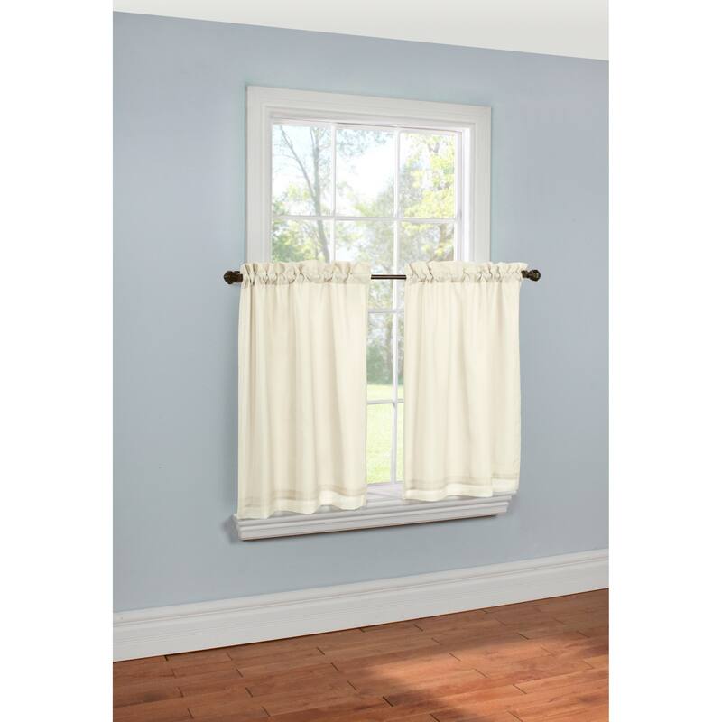 ThermaVoile Rhapsody Lined Rod Pocket Tailored Tiers and Valance