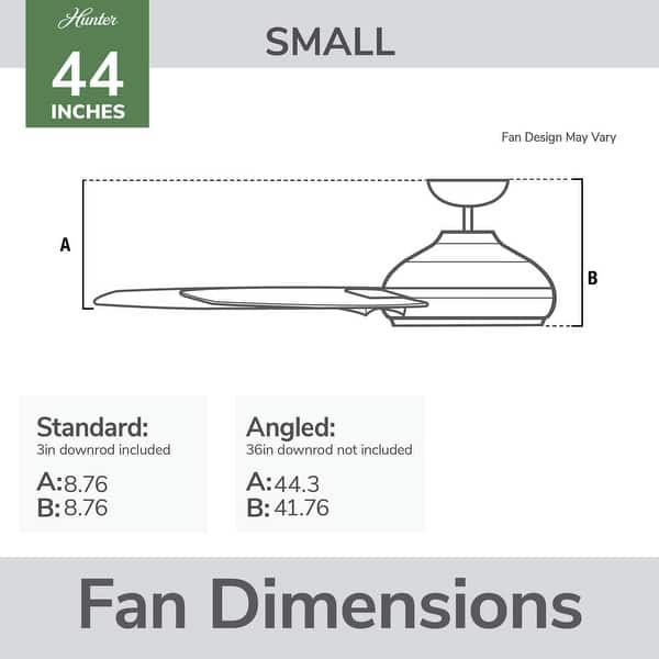 dimension image slide 2 of 3, Hunter Cassius Outdoor Ceiling Fan, Damp Rated - Industrial, Farmhouse, Contemporary