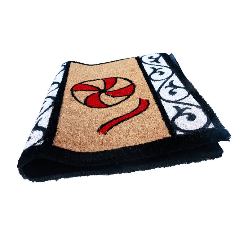 George Towne Living-OVERSIZED-24x36 Outdoor Coir Mat-Doggie Ball - 24x36