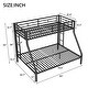 preview thumbnail 3 of 10, Twin XL over Queen Metal Bunk Bed with Ladder and Guardrails, Black