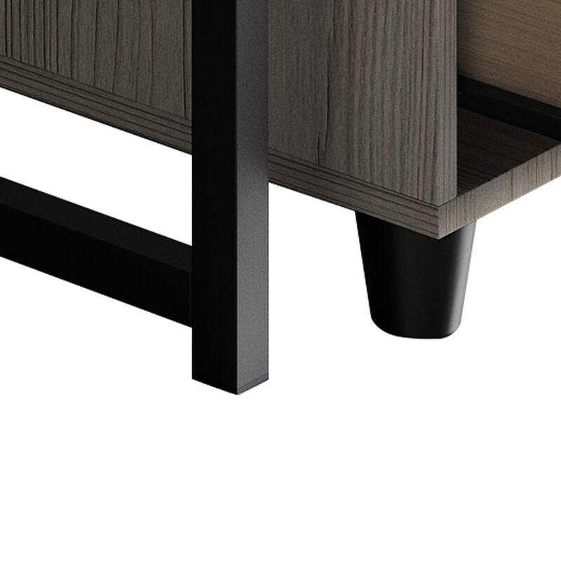 CraftPorch Shabby Chic Writing Desk with Side Cabinet