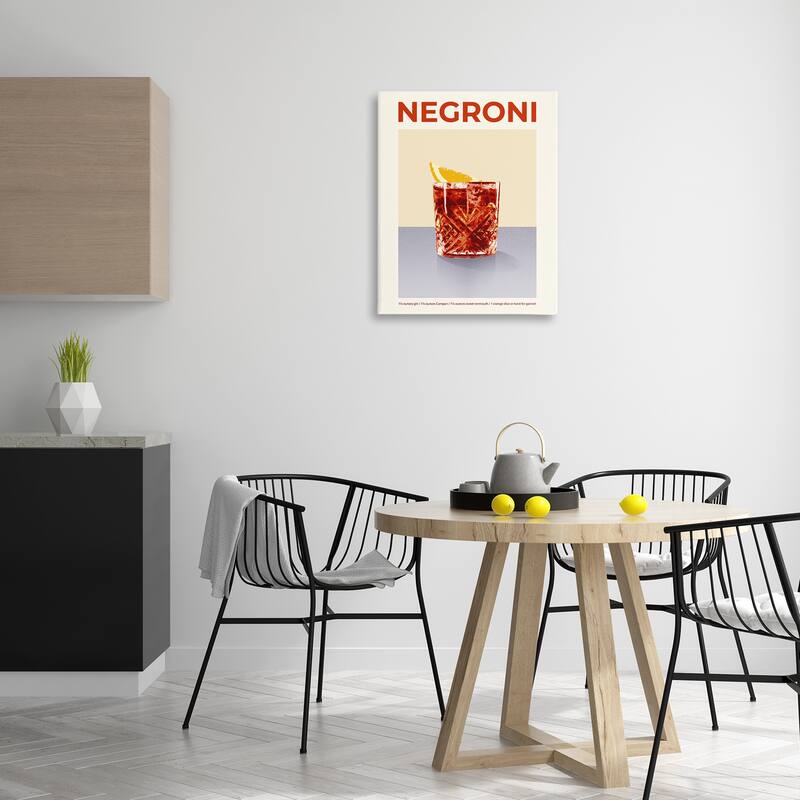 Stupell Negroni Classic Cocktail Canvas Wall Art Design By Victoria Barnes