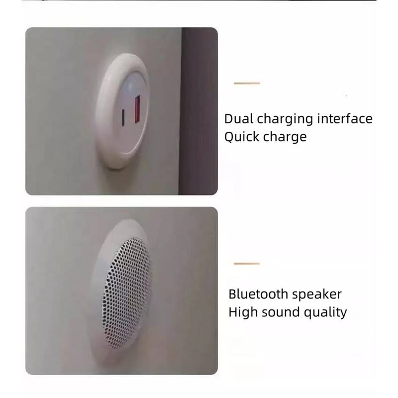 Smart Nightstand,with Charging Station Wireless & Bluetooth Speaker