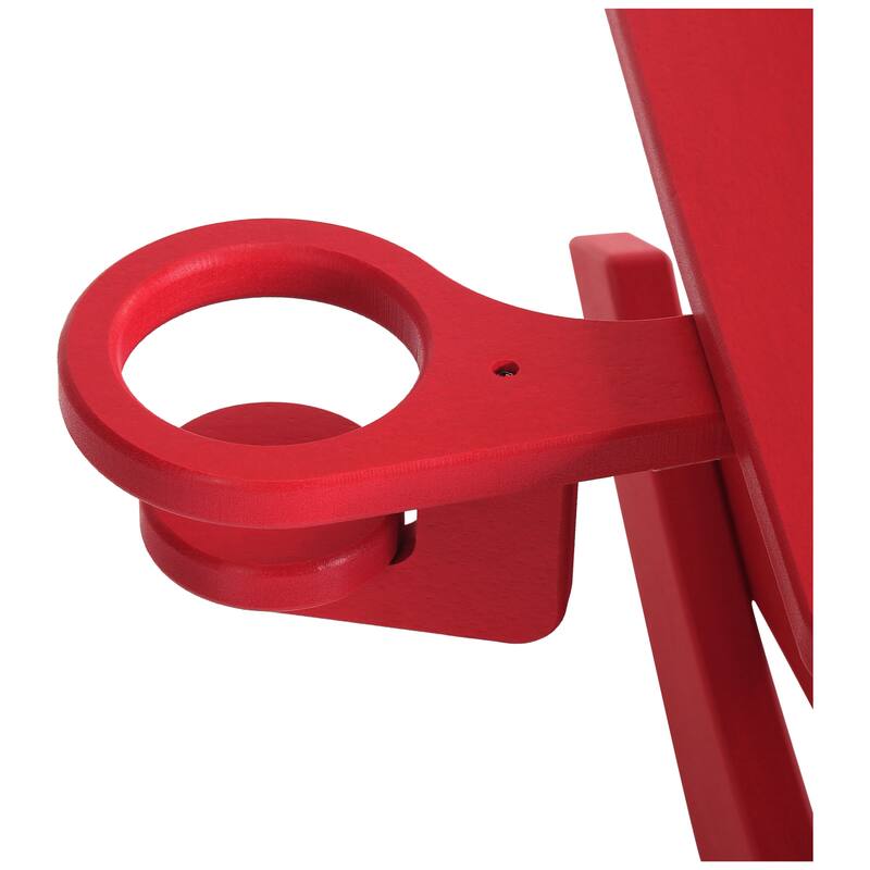 Shoreside Kids Outdoor Poly Adirondack Rocking Chair with Side Table 3-Piece Set