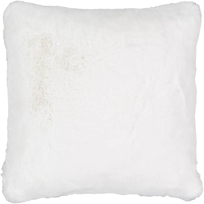 Lely Faux Fur Throw Pillow Cover - White