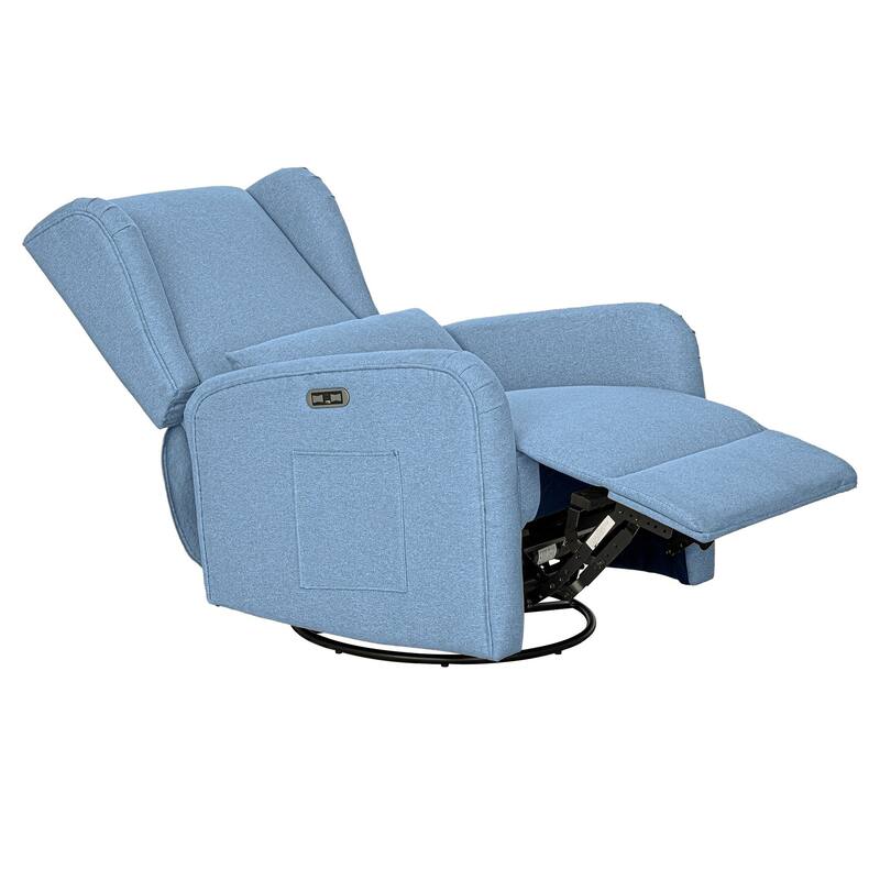 Madison Park Candace Power Recliner 3-in-1 with Swivel, Glider, USB Ports
