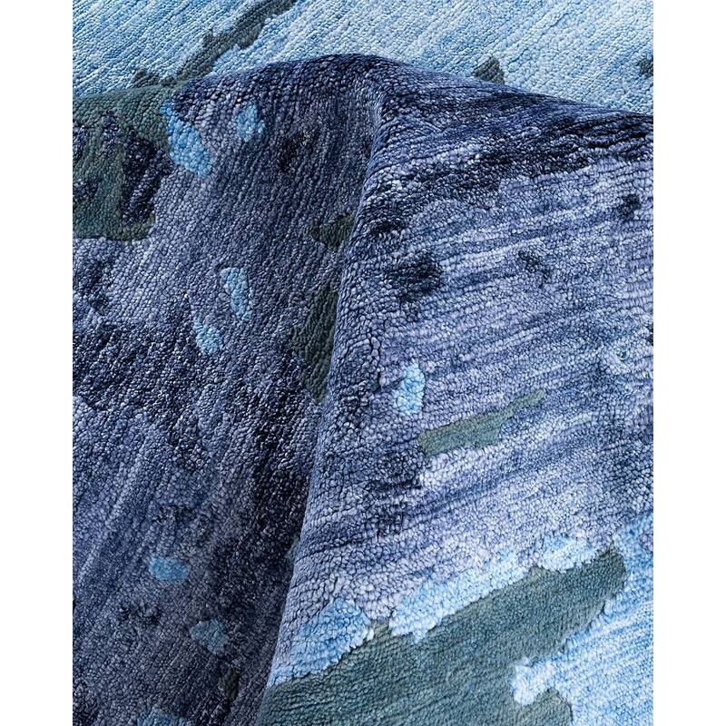Modern One-of-a-Kind Handmade Area Rug - Gray, 8' 2" x 10' 2" - 8' 2" x 10' 2"