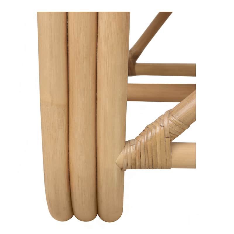 NPD Furniture Aimara Mid-Century Rattan Upholstered Armchair