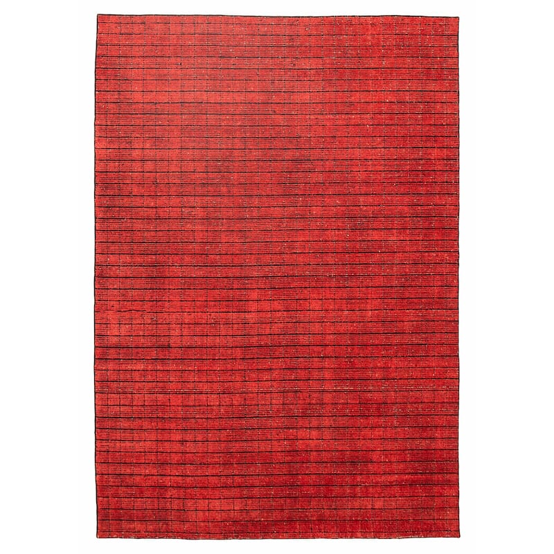 ECARPETGALLERY Hand Loomed Kashkuli Gabbeh Light Red Silk Rug - 5'7 x 7'9 - Light Red - 5'7 x 7'9
