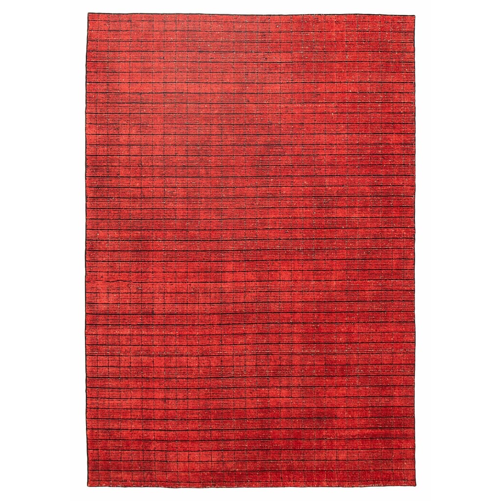 ECARPETGALLERY Hand Loomed Kashkuli Gabbeh Light Red Silk Rug - 5'7 x 7'9