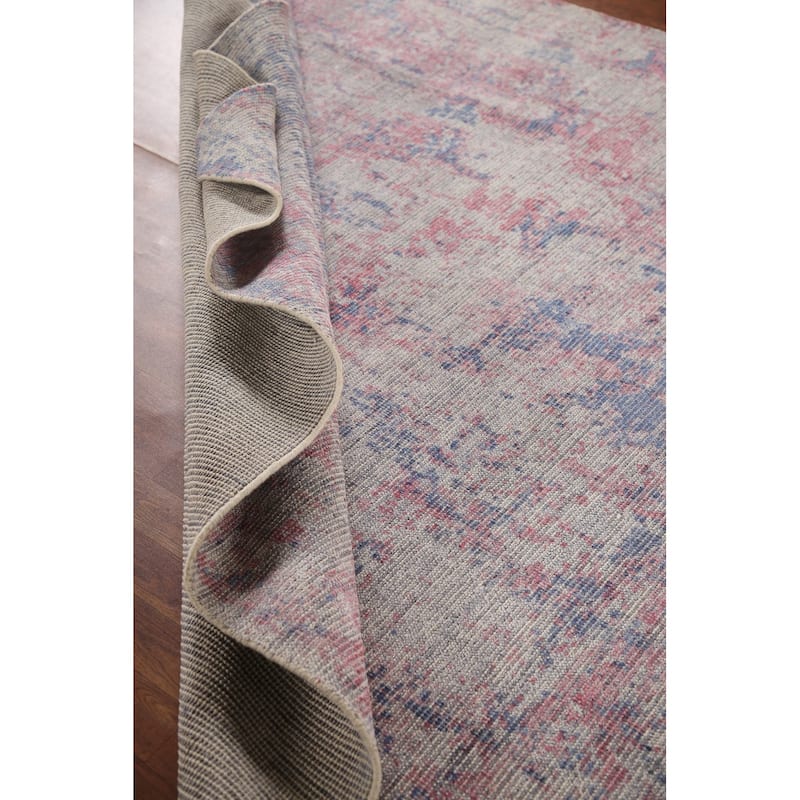 Abstract Modern Area Rug Hand-Knotted Multi-Color Wool Carpet - 7'8"x 9'7"