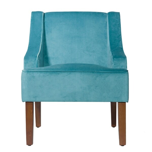 Homepop swoop arm velvet accent chair sales