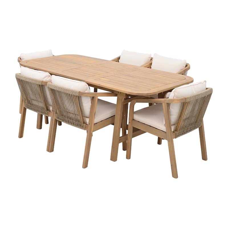 Christopher Knight Home - Lucinda Acacia Wood Outdoor Dining Set