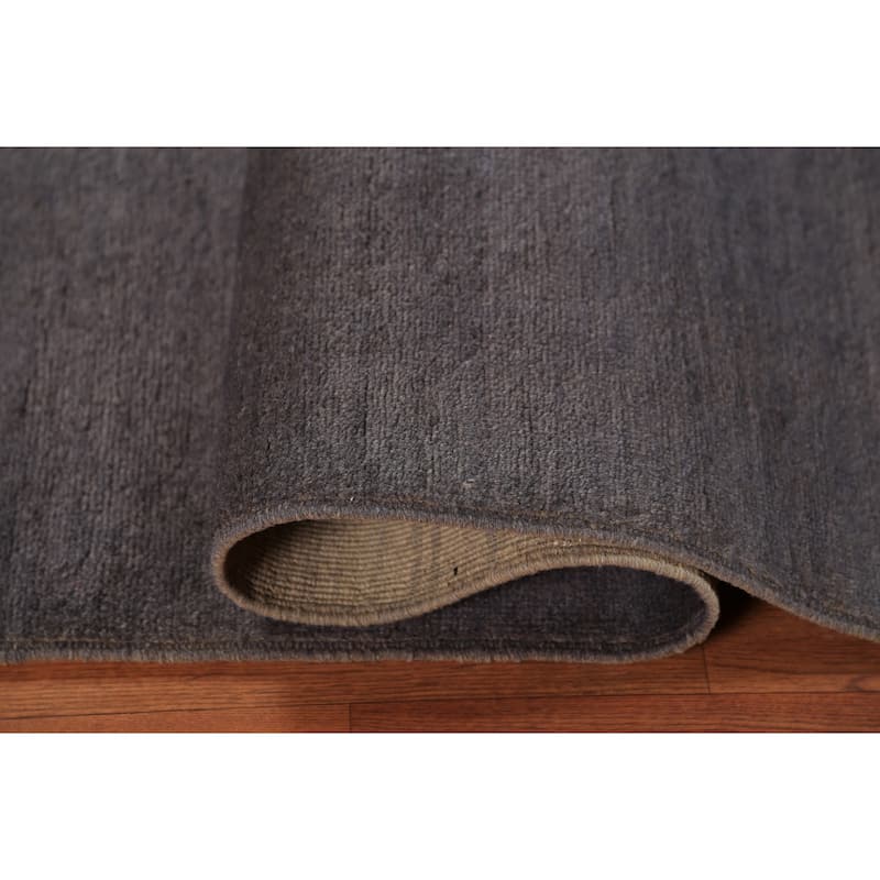 Gray Blue Modern Gabbeh Oriental Rug Handmade Wool Carpet - 5'1" x 6'6"