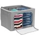 preview thumbnail 10 of 25, Foldable Storage Bag Breathable Bamboo Fabric Dustproof Organizer Box Charcoal - (2 Section - Beige)