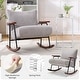 preview thumbnail 6 of 7, Modern Accent Chair Arm Chair Living Room Rocking Chair Metal Frame