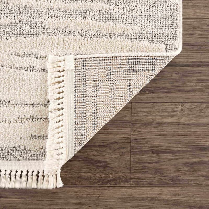 Hauteloom Munich Modern Farmhouse Bohemian Neutral Area Rug