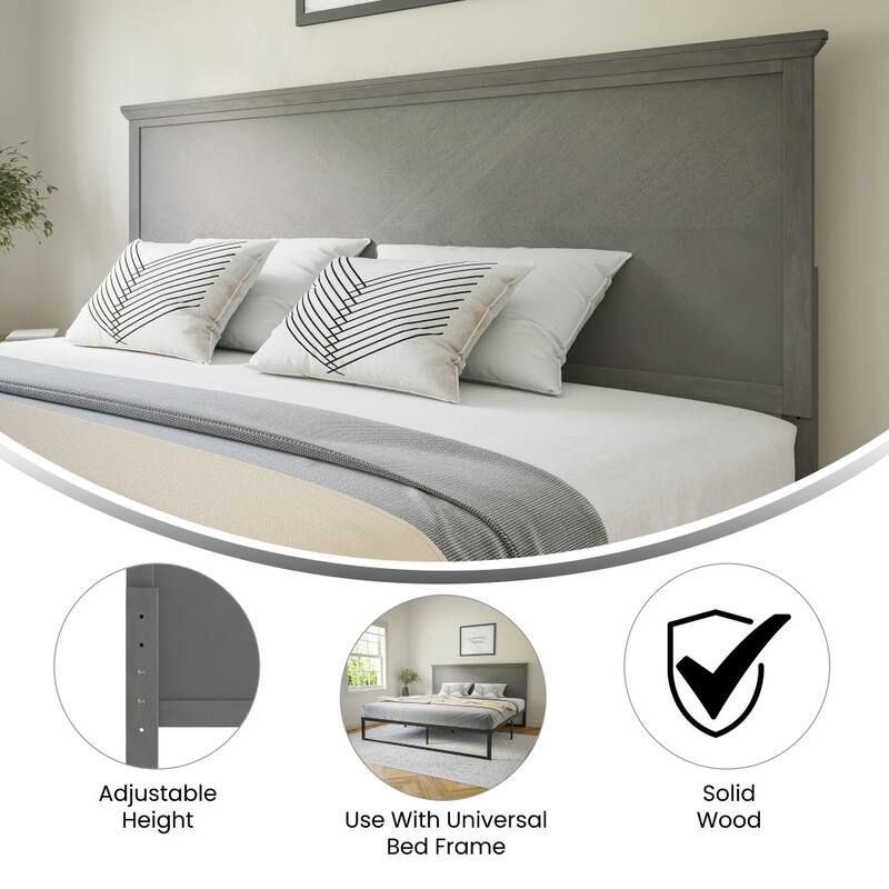 Contemporary Herringbone Patterned Headboard Only