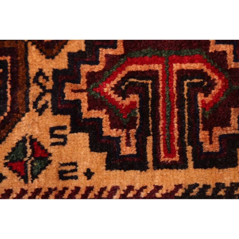 ECARPETGALLERY Hand-knotted Teimani Cream, Dark Navy Wool Rug - 3'10 x 6'2