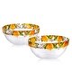 preview thumbnail 2 of 1, STP Goods Lemons Galore Glass Salad Bowl Set of 2