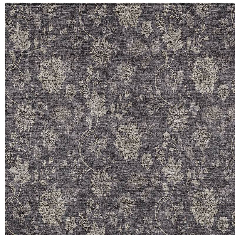 HomeRoots Floral Transitional Rectangle Outdoor Rug