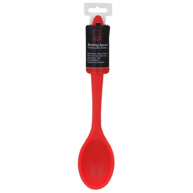Chef Craft 11" Premium Heat Resistant Silicone Cooking / Basting Spoon