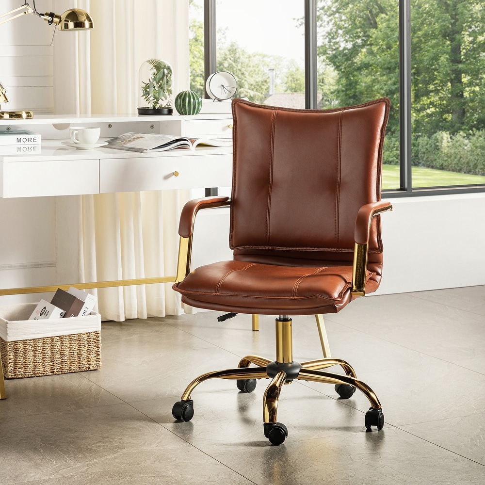 Gia design group faux fur adjustable swivel vanity chair outlet