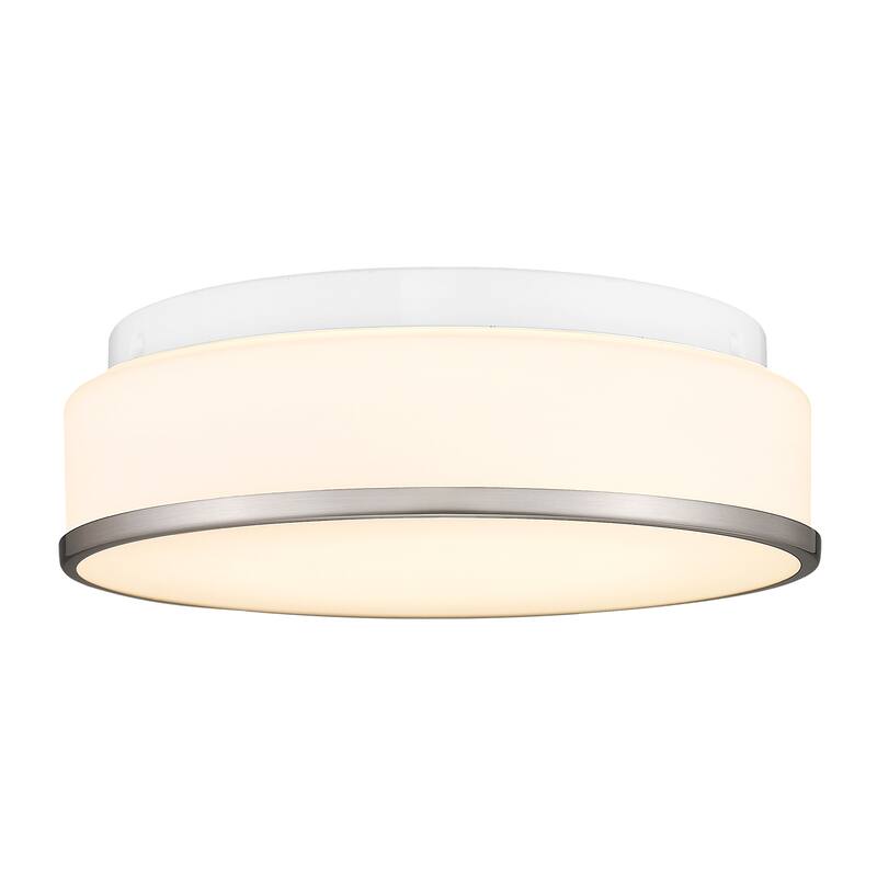 Flush Mount Ceiling Light with Frosted Glass Shade - N/A