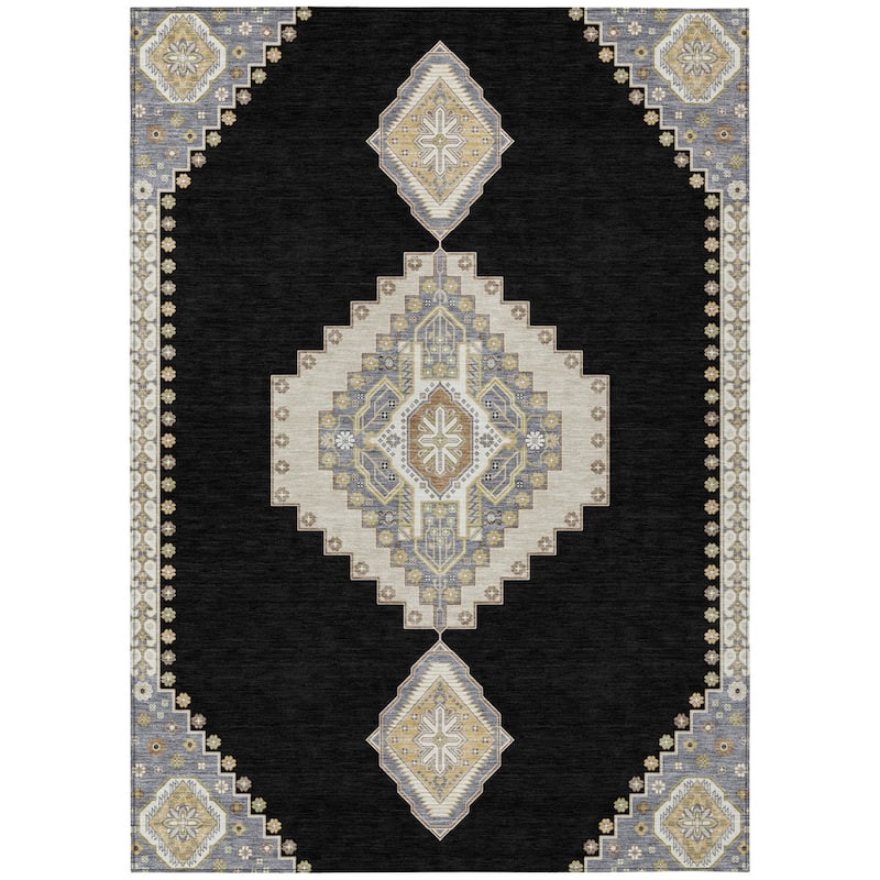 HomeRoots Oriental Traditional Rectangle Outdoor Rug