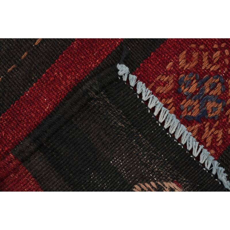 Hand Woven Oriental 100% Wool Carpet Southwestern Tribal Multi-Colored Kilim Area Rug - 9' 6'' X 5' 10''